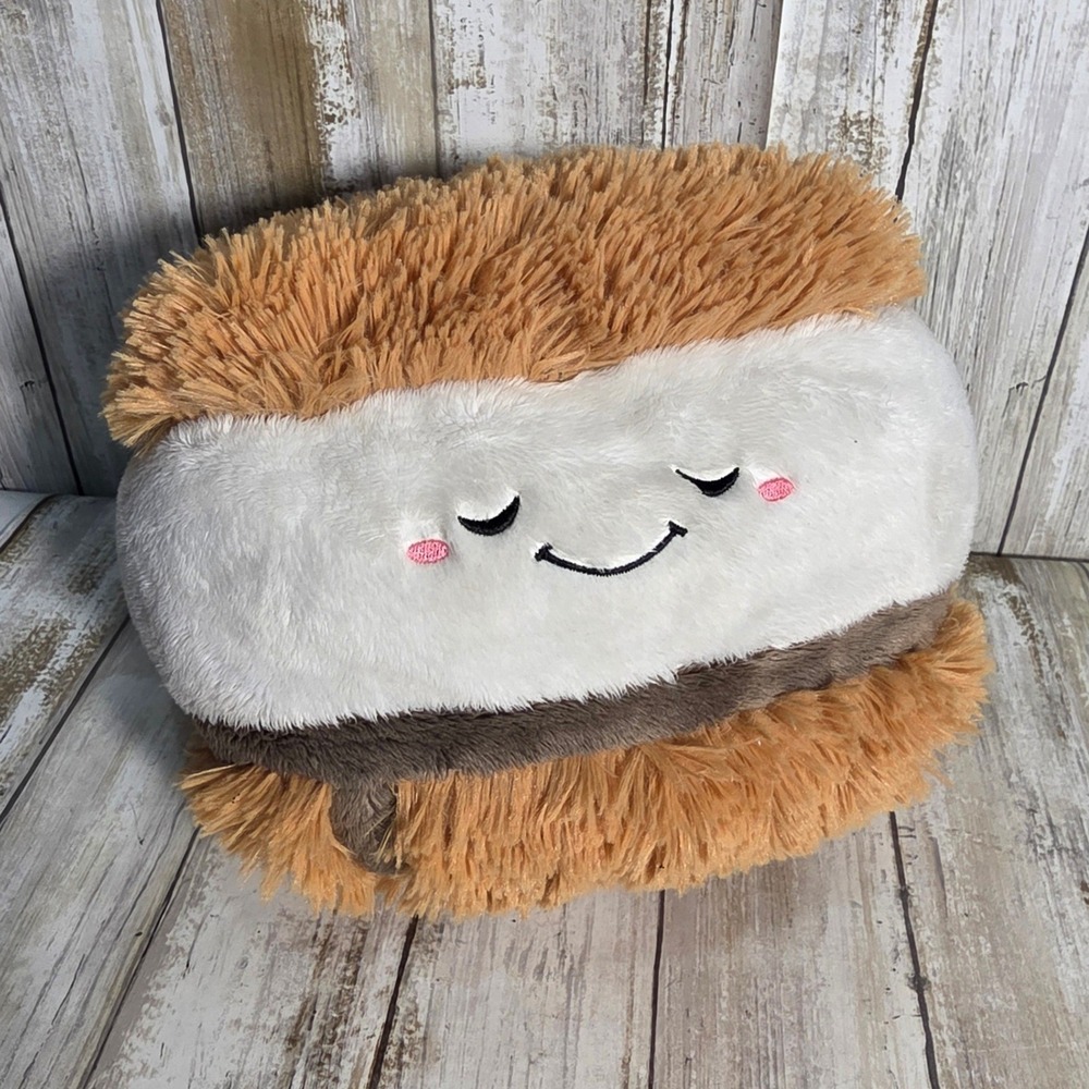Squishable Comfort Food Smore Plush Stuffed Animal Tan White Brown 7 inch Round